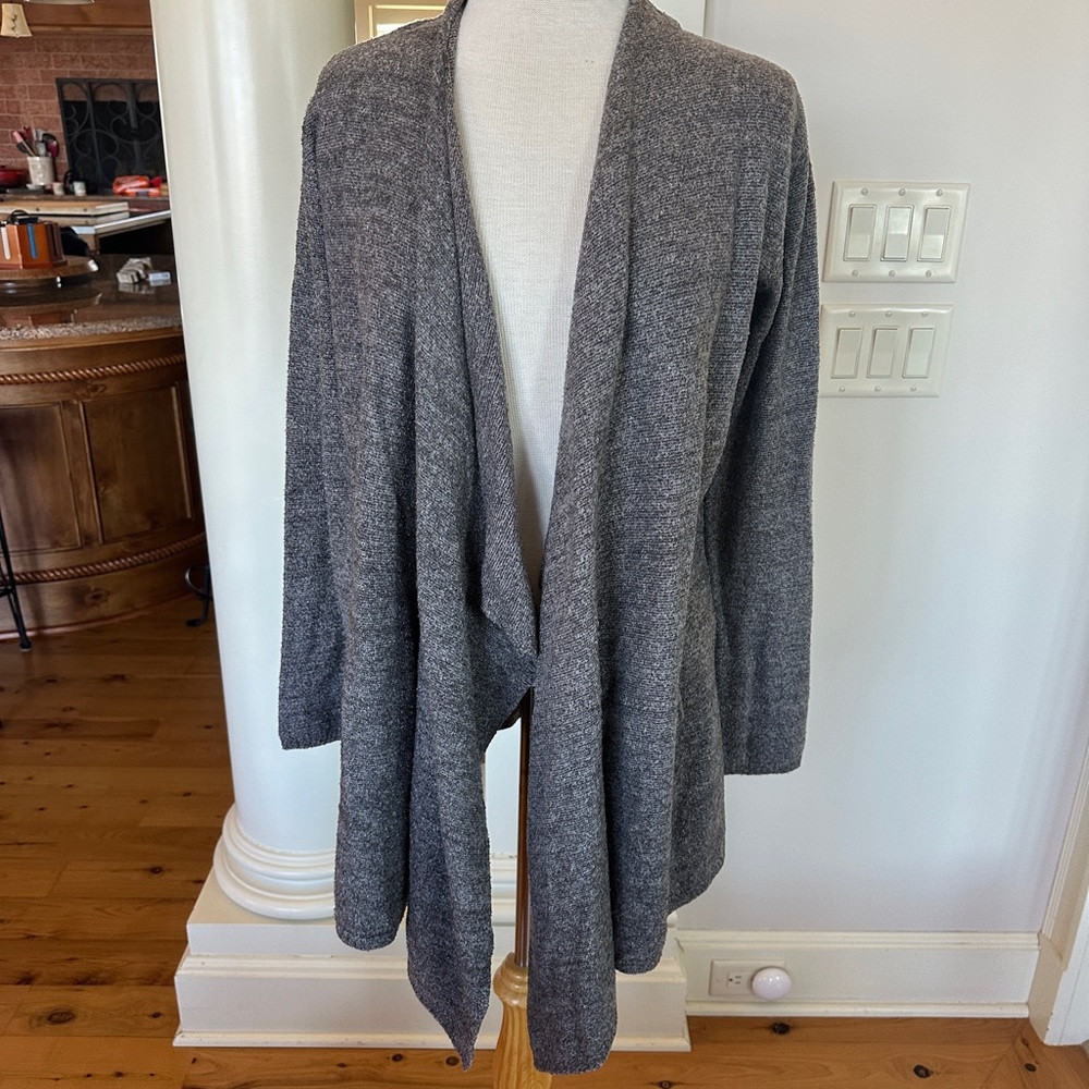 Barefoot Dreams Charcoal Open Front Cardigan
